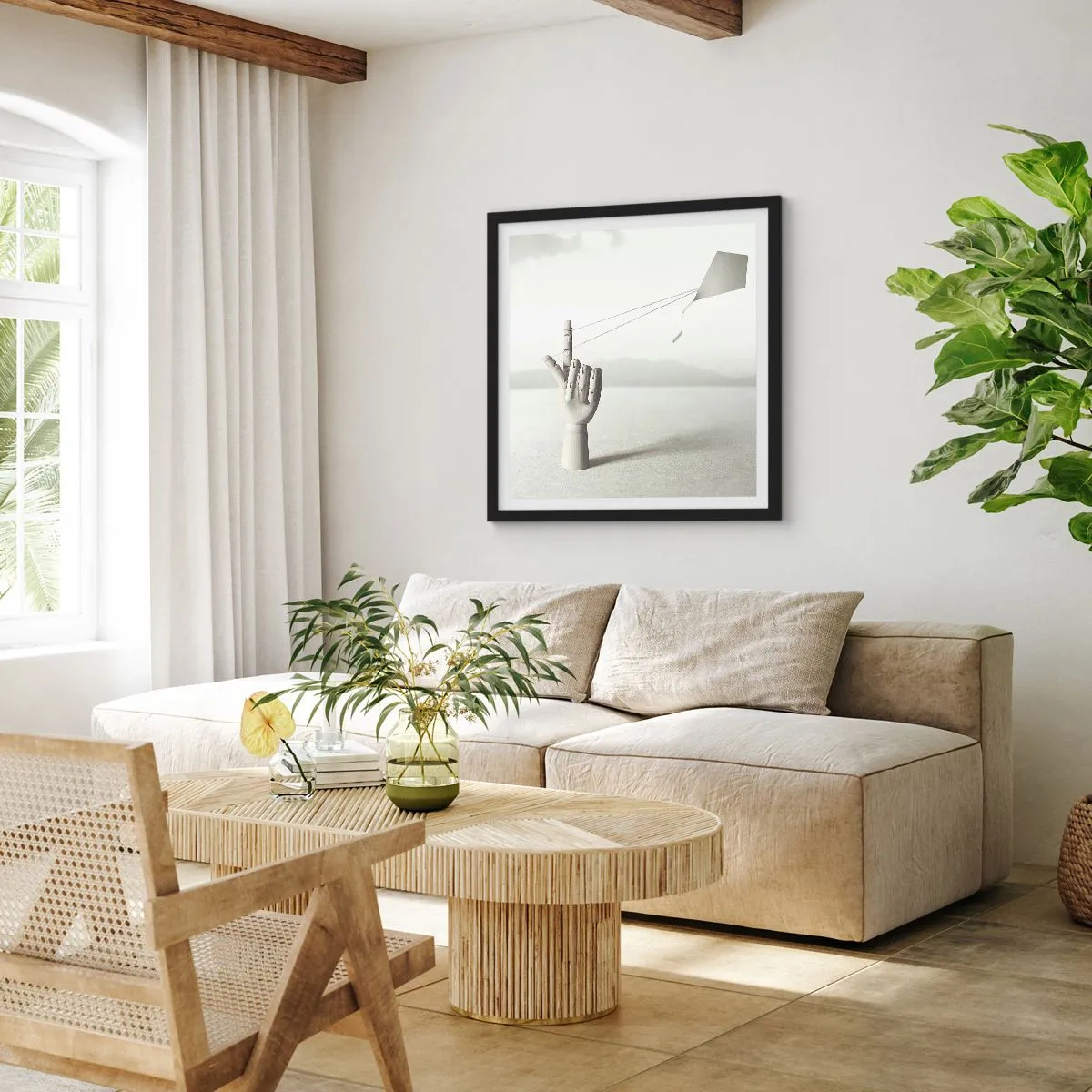 Plakat w czarnej ramie - Próba sił - 60x60 cm