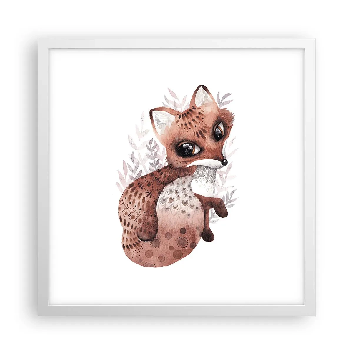 Plakat w białej ramie - Tylko pokochać - 40x40 cm