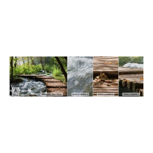 Fototapeta Próbka Premium Canvas - Nad pienistą kaskadą - Krajobraz, Chorwacja, Natura - 100x30 cm
