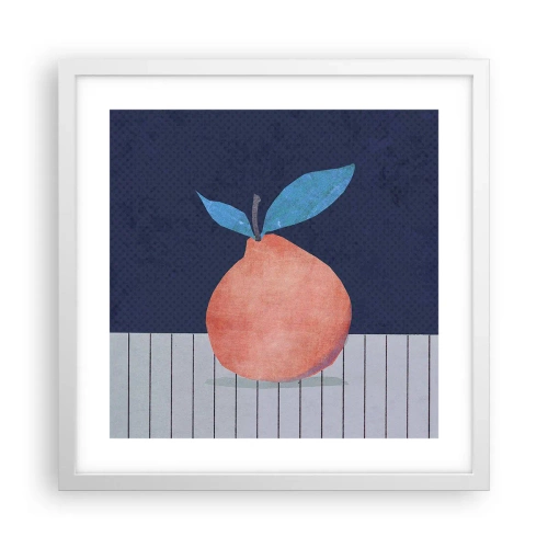 Plakat w białej ramie - Wypukłość i płaszczyzna - 40x40 cm