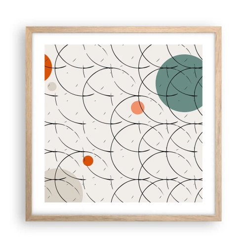 Plakat w ramie jasny dąb - W pop-artowym duchu - 50x50 cm