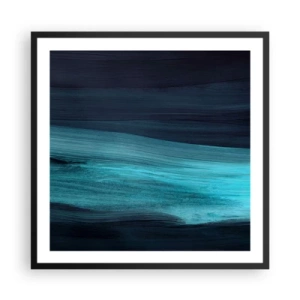 Plakat w czarnej ramie - Popłyń z nurtem - 60x60 cm