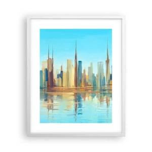 Plakat w białej ramie - Słoneczna metropolia - 40x50 cm