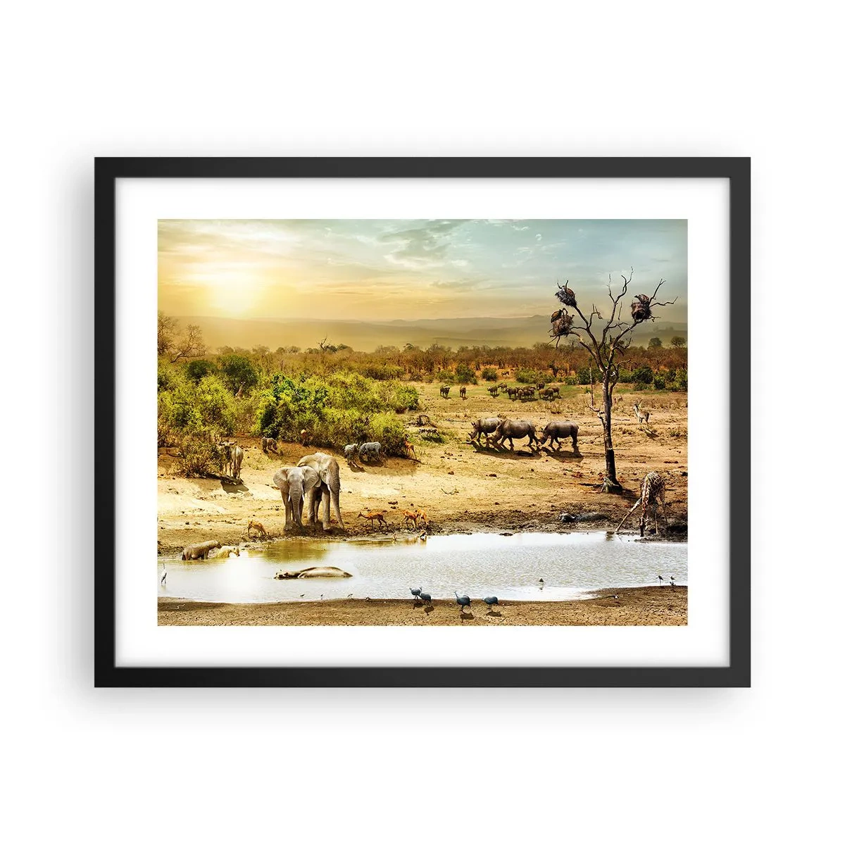 Plakat w czarnej ramie - "Z Edenu zaś wypływała rzeka…" - 50x40 cm