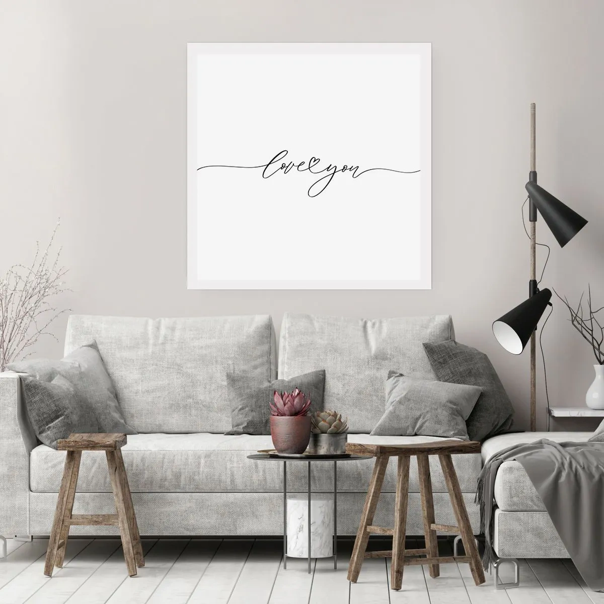 Plakat - Czarno na białym - 50x50 cm