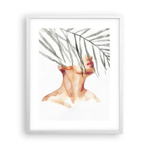 Plakat w białej ramie - Poczuć puls tropików - 40x50 cm