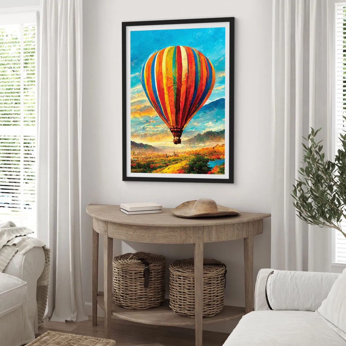 Plakat w czarnej ramie - W ciszy widać więcej - 40x50 cm