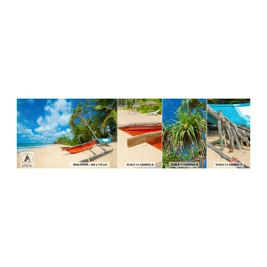 Fototapeta Próbka Samoprzylepna Deluxe Sticker - Urok tropików - Krajobraz, Ocean, Egzotyczna Plaża - 100x30 cm
