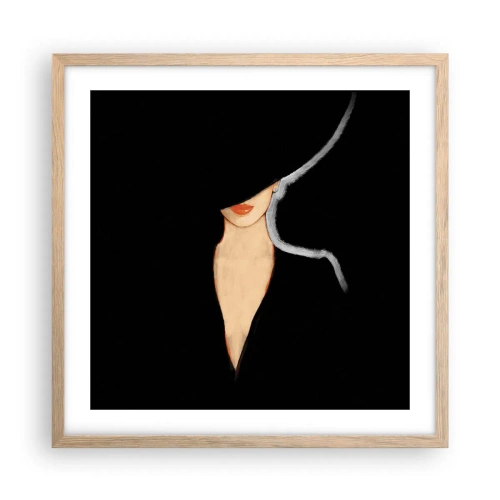 Plakat w ramie jasny dąb - Elegancja i styl - 50x50 cm