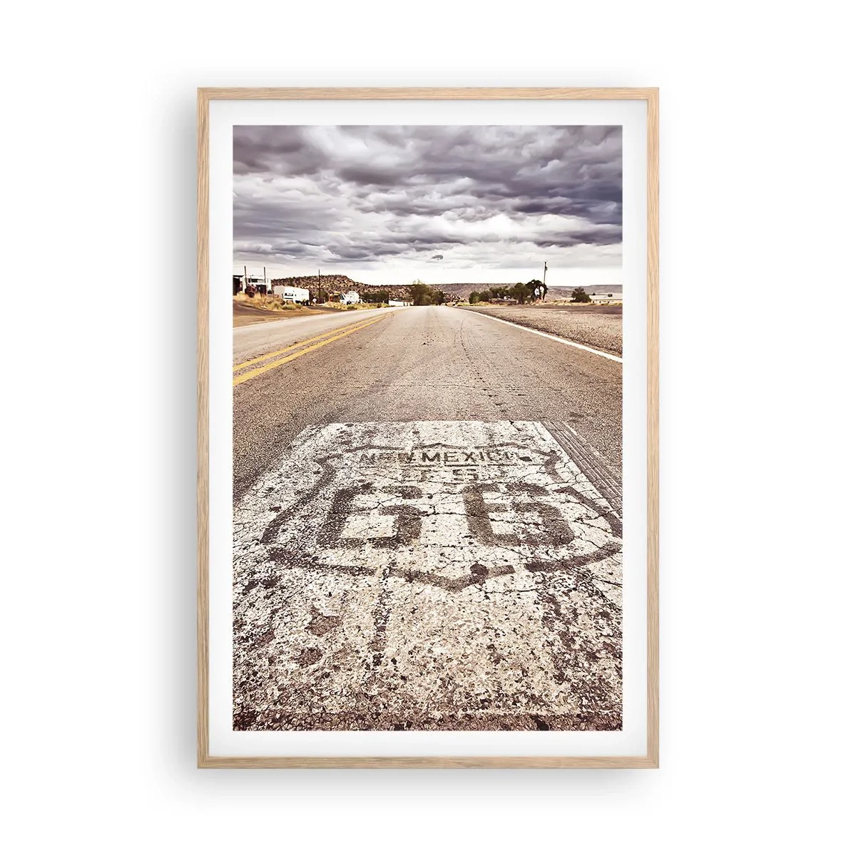 Plakat w ramie jasny dąb - Mother Road - amerykańska legenda - 61x91 cm