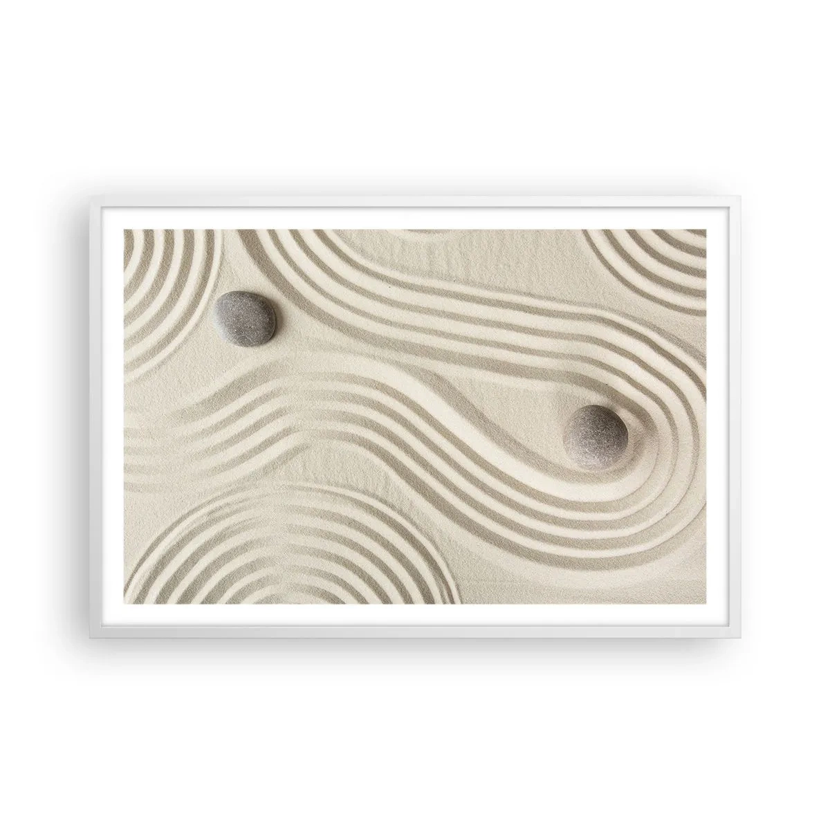 Plakat w białej ramie - Dotyk ciepła - 91x61 cm