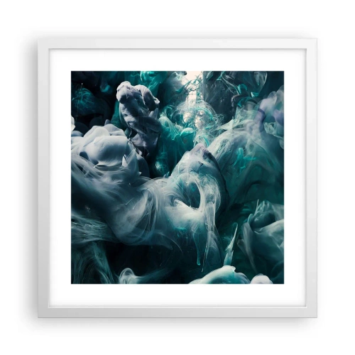 Plakat w białej ramie - Ruch koloru - 40x40 cm