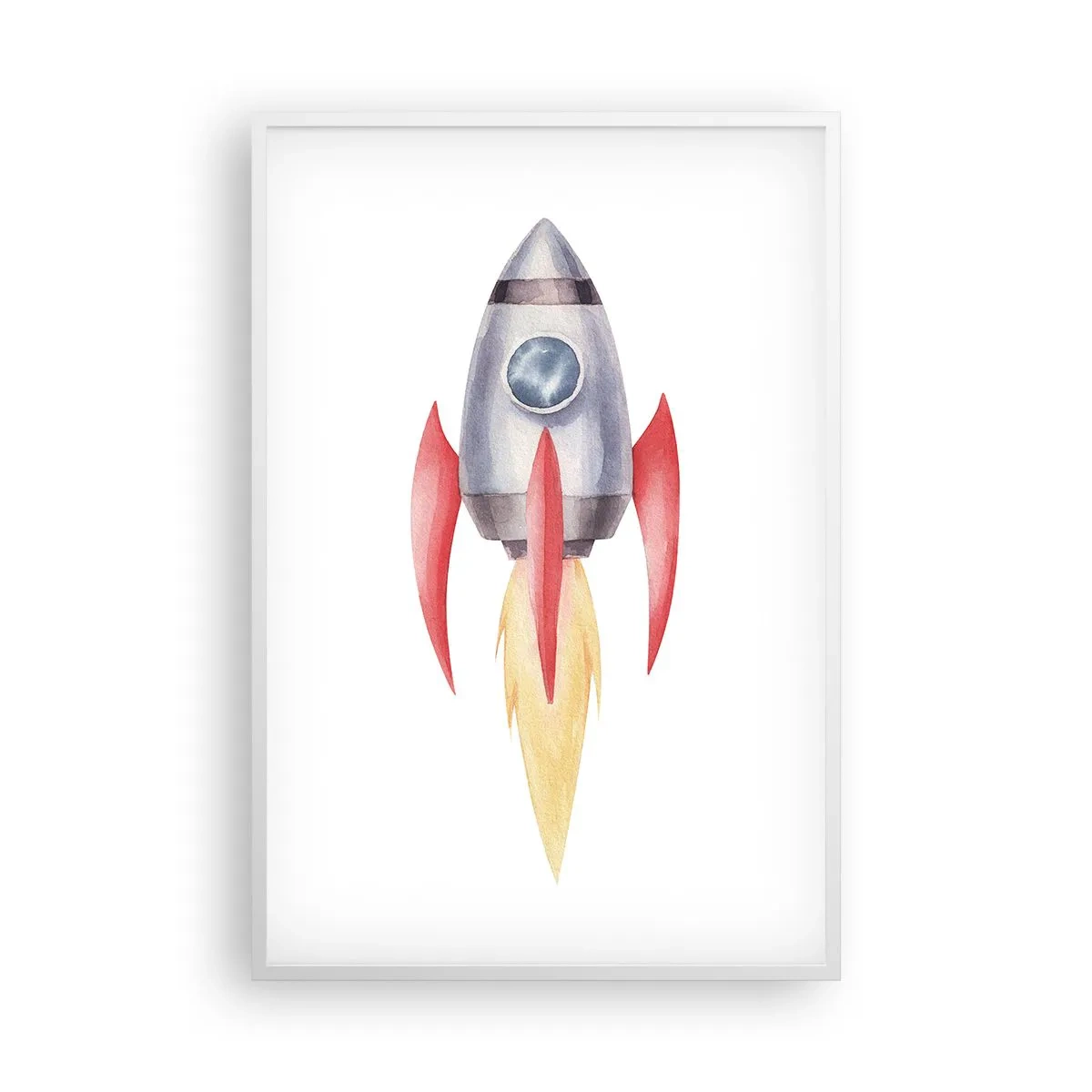 Plakat w białej ramie - Wyżej, prędzej, dalej - 61x91 cm