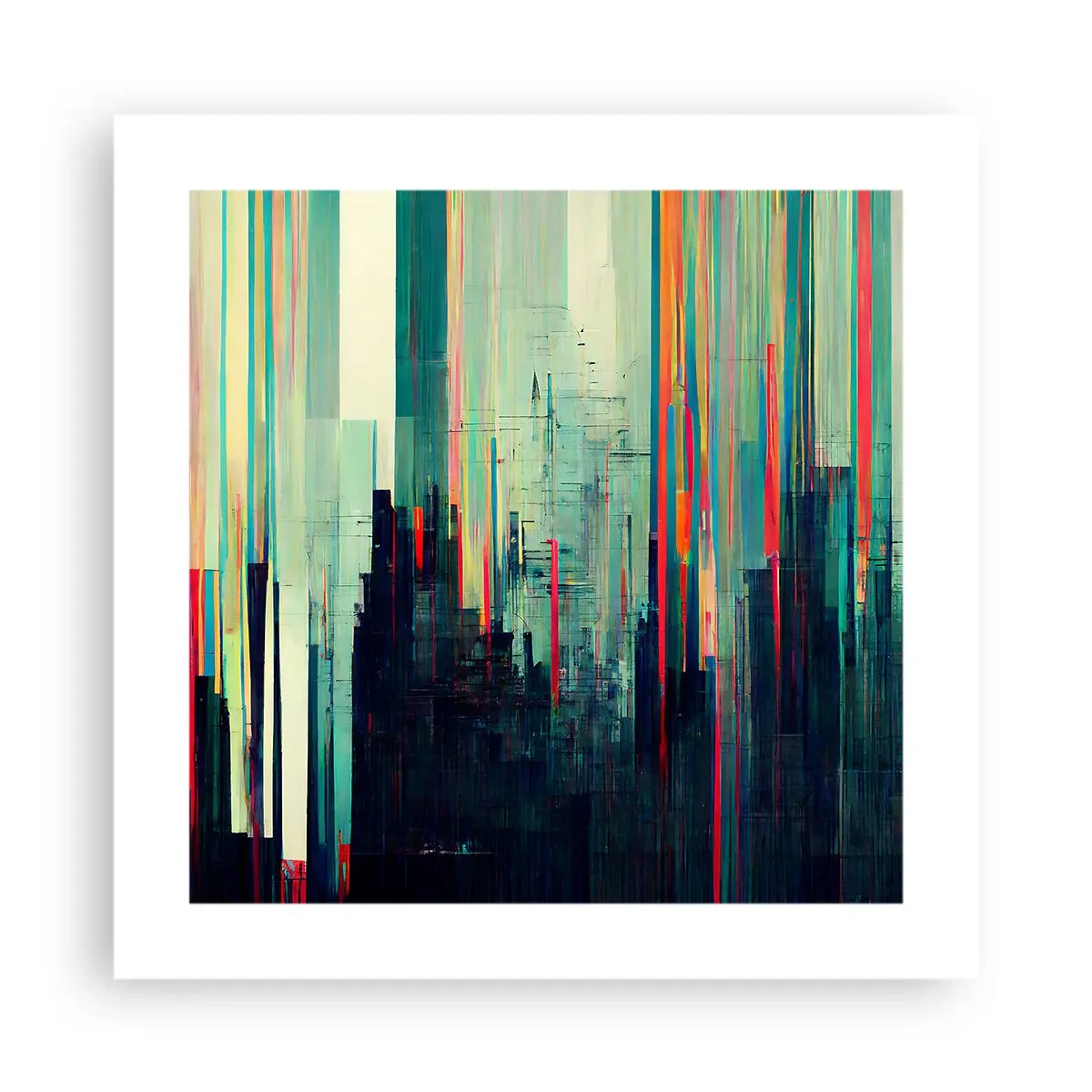 Plakat - Futurystyczne miasto - 40x40 cm
