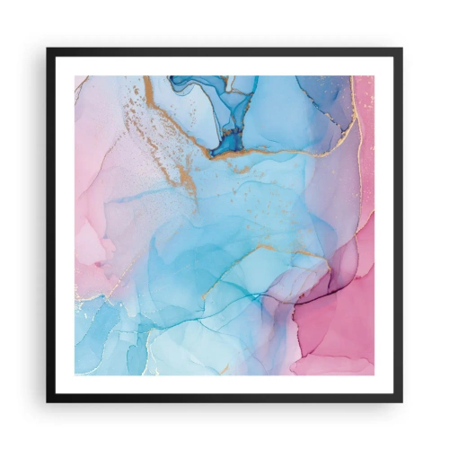 Plakat w czarnej ramie - Spotkanie i przenikanie - 60x60 cm