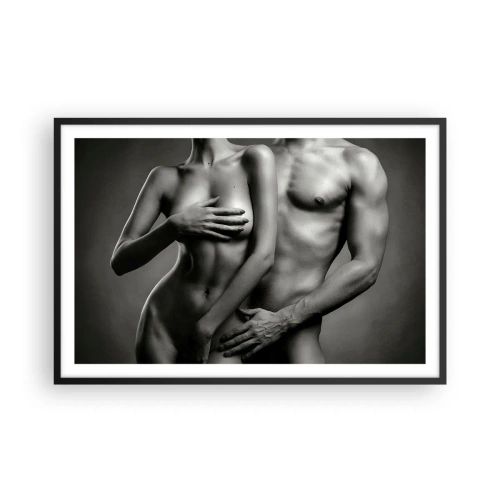 Plakat w czarnej ramie - Adam i Ewa - 91x61 cm