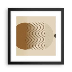 Plakat w czarnej ramie - O pochodzeniu figur geometrycznych - 30x30 cm