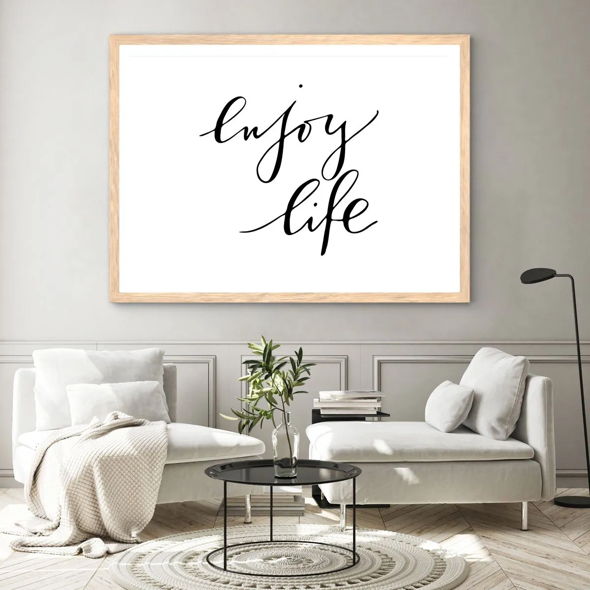 Plakat w ramie jasny dąb - Nic dodać… - 50x40 cm