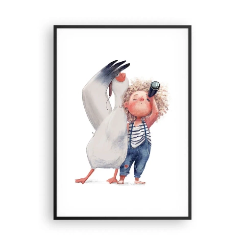 Plakat w czarnej ramie - Plan wielkiej podróży - 70x100 cm