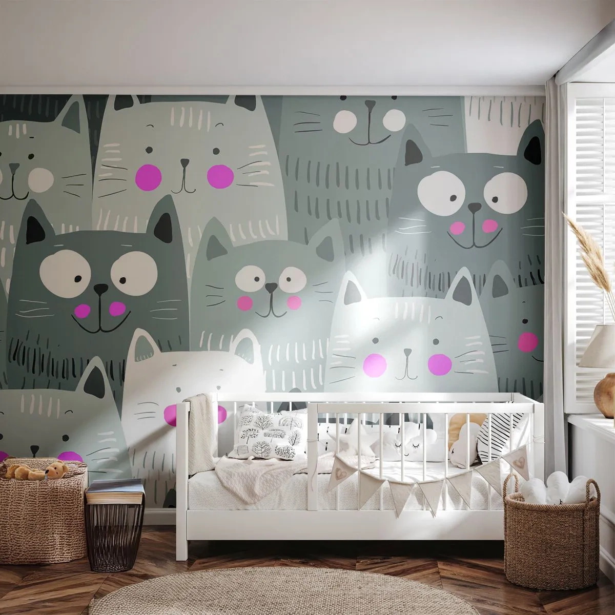 Fototapeta Samoprzylepna Deluxe Sticker - Koci świat - Dla Dzieci, Kot, Zwierzęta - 200x140 cm