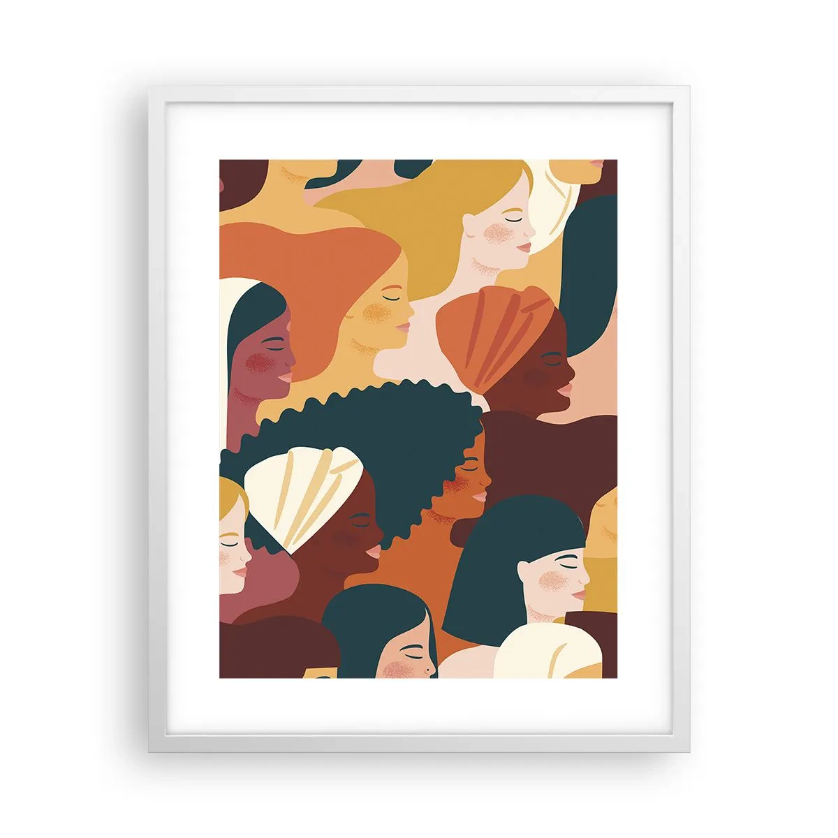 Plakat w białej ramie - Tylko kobiecość - 40x50 cm