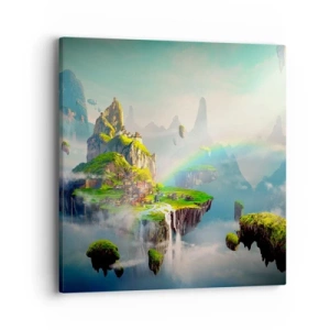 Obraz na płótnie - Śródniebie - wyspy szczęśliwe - 40x40 cm
