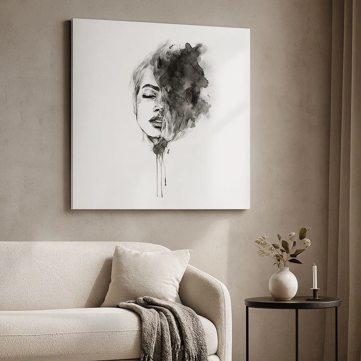 Obraz na płótnie - O czym marzy dziewczyna - 30x30 cm