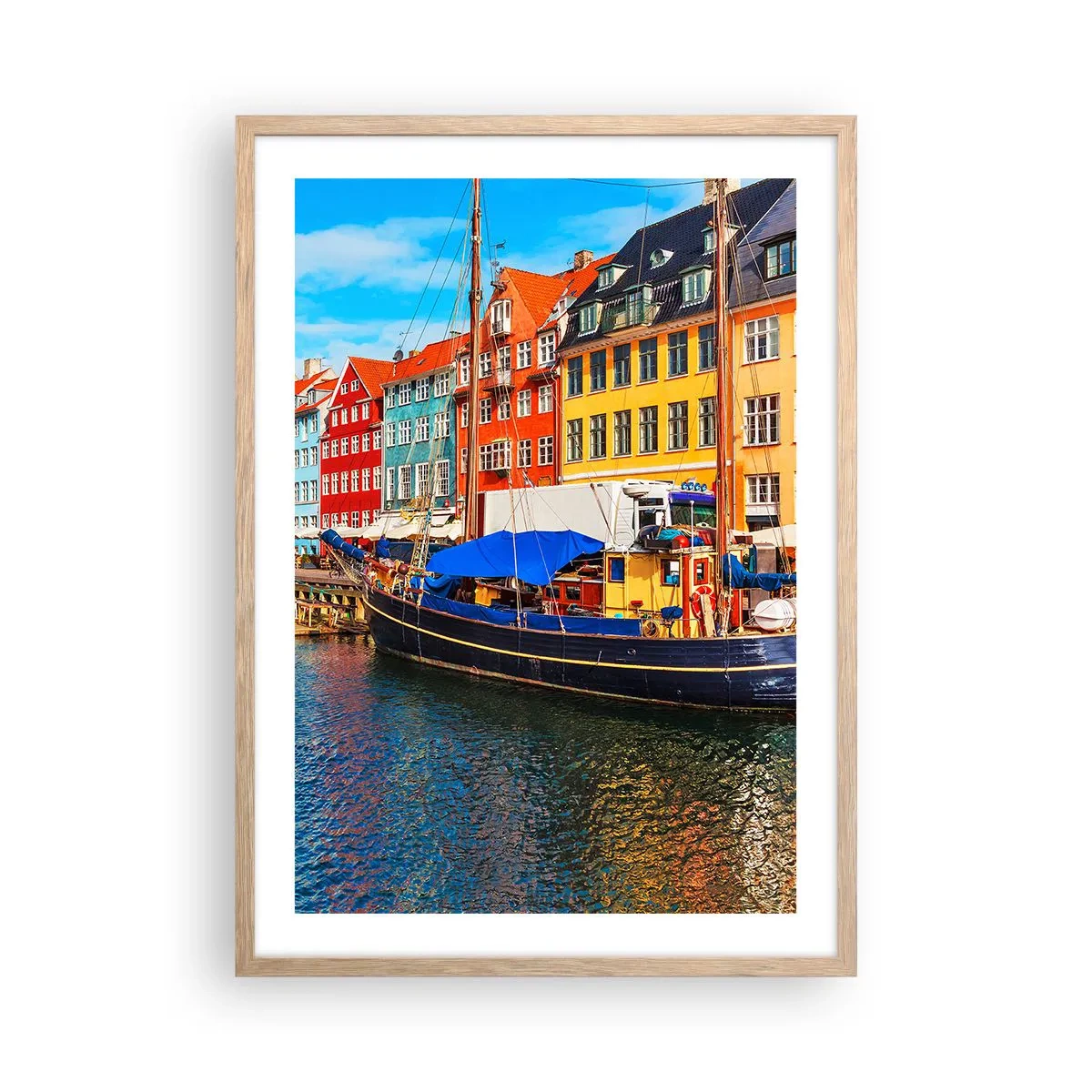 Plakat w ramie jasny dąb - Radosne nabrzeże - 50x70 cm