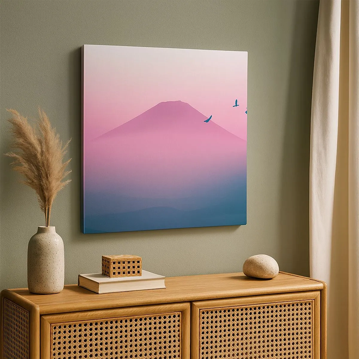 Obraz na płótnie - Wędrowcy ponad chmurami - 30x30 cm