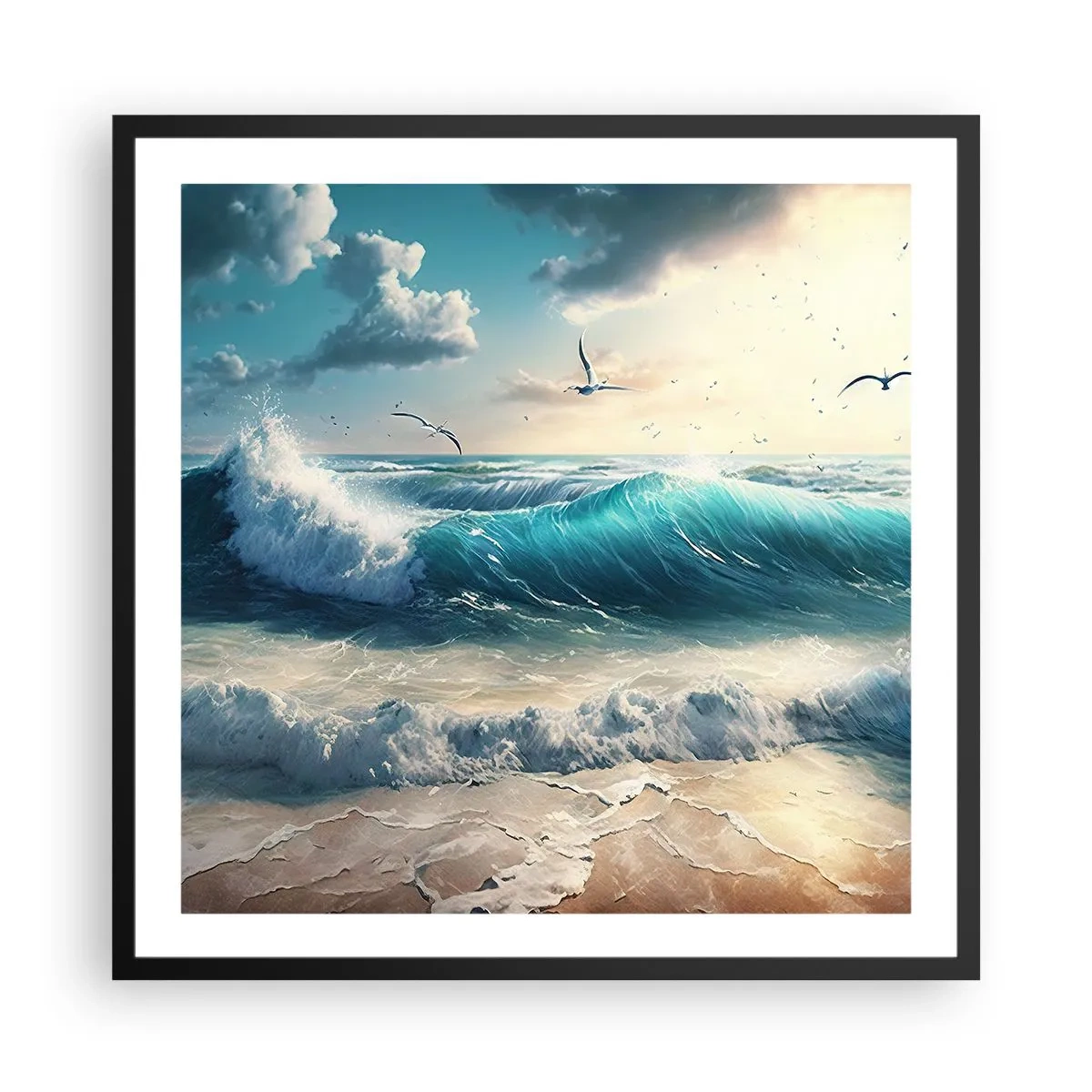 Plakat w czarnej ramie - Szumi tylko dla ciebie - 60x60 cm