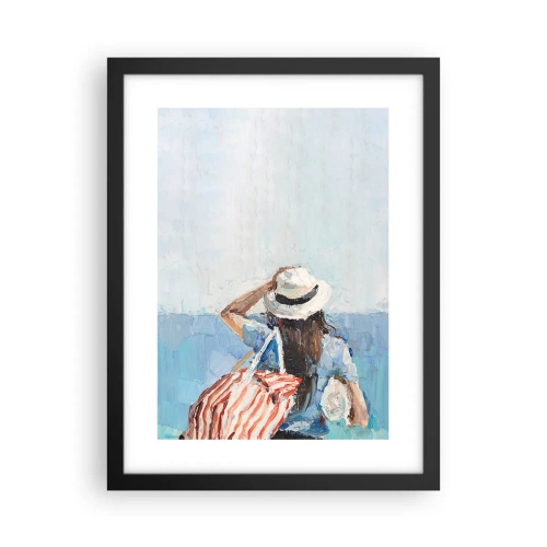 Plakat w czarnej ramie - Witaj na wakacjach - 30x40 cm