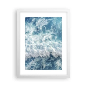 Plakat w białej ramie - Radośnie i w podskokach - 30x40 cm