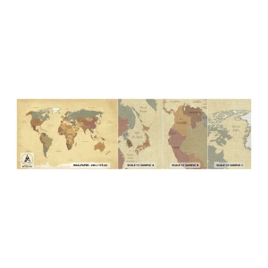 Fototapeta Próbka Premium Canvas - Dla ciebie - cały świat - Mapa Świata, Kontynenty, Podróże - 100x30 cm