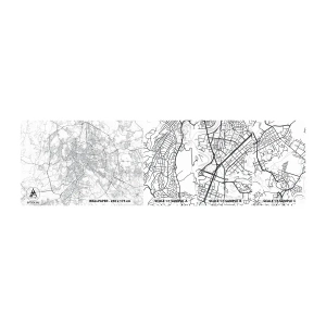 Fototapeta Próbka Samoprzylepna Deluxe Sticker - Rzymski krąg - Miasto, Mapa Miasta, Rzym - 100x30 cm