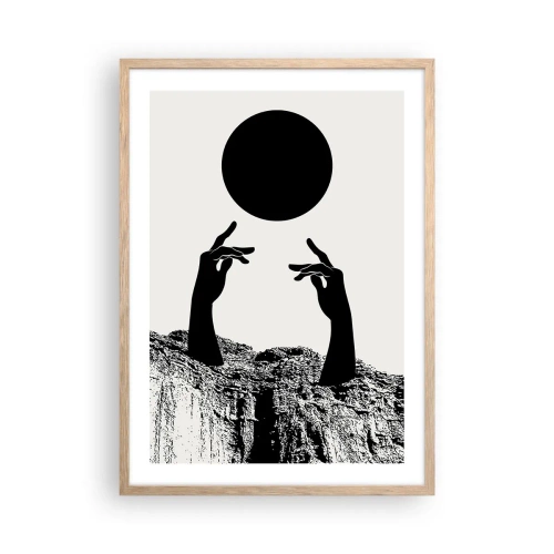 Plakat w ramie jasny dąb - Kompozycja surrealistyczna: słońce i reszta - 50x70 cm