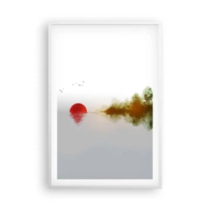 Plakat w białej ramie - Obietnica spokoju - 61x91 cm