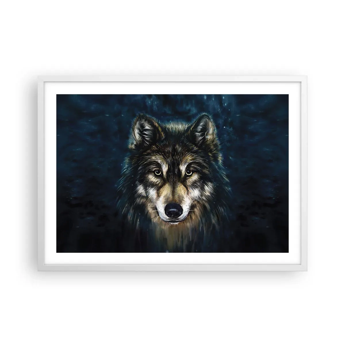 Plakat w białej ramie - Alfa? I omega - 70x50 cm