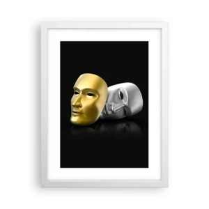 Plakat w białej ramie - Życie to jest teatr - 30x40 cm