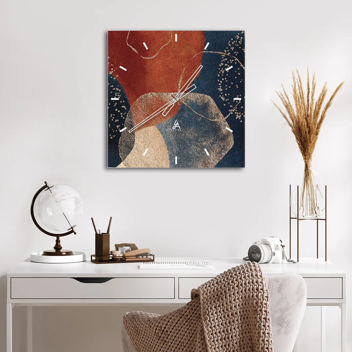 Zegar ścienny - Lekkość bytu - 40x40 cm