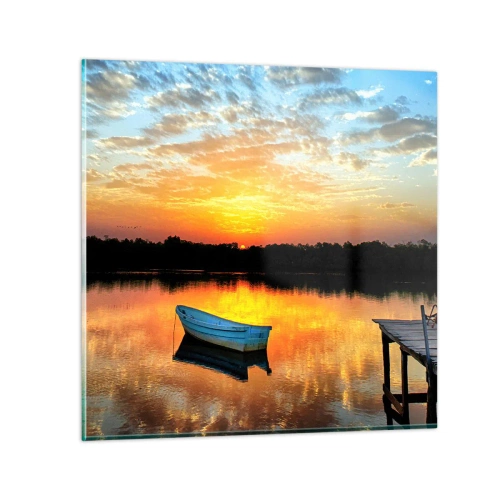 Obraz na szkle - Patrz, słuchaj, medytuj - 40x40 cm