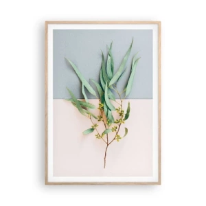 Plakat w ramie jasny dąb - Pastelowa subtelność - 70x100 cm