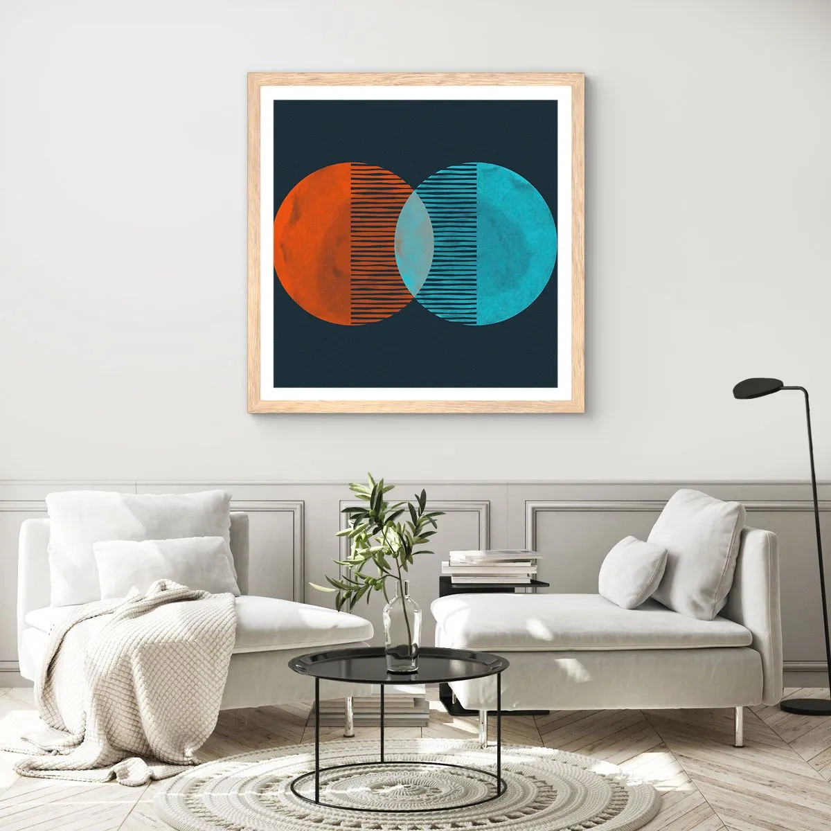 Plakat w ramie jasny dąb - Astronomiczna fantazja - 40x40 cm