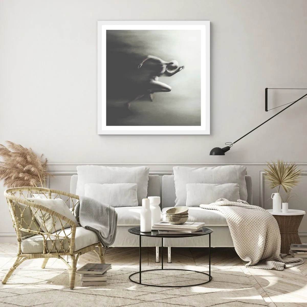 Plakat w białej ramie - Niepowstrzymany - 40x40 cm