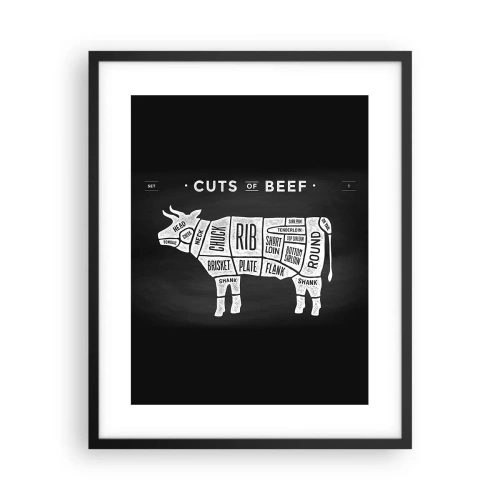 Plakat w czarnej ramie - Elementarz masarza - 40x50 cm