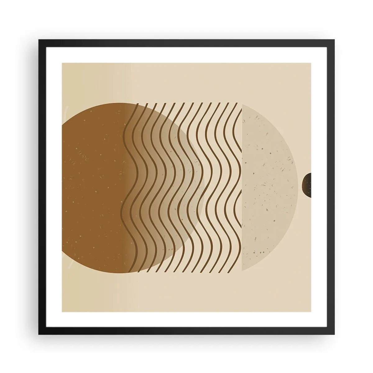 Plakat w czarnej ramie - O pochodzeniu figur geometrycznych - 60x60 cm