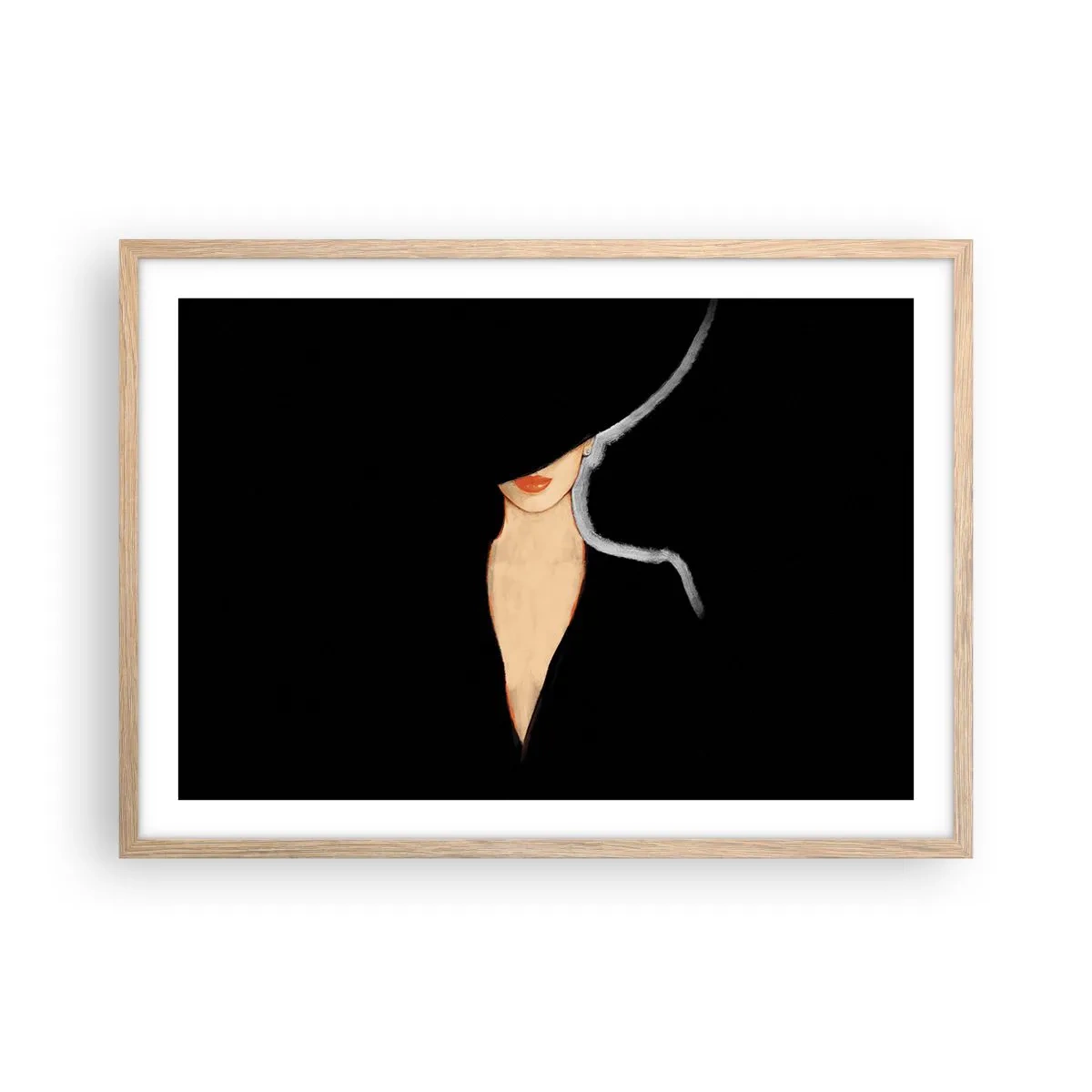 Plakat w ramie jasny dąb - Elegancja i styl - 70x50 cm