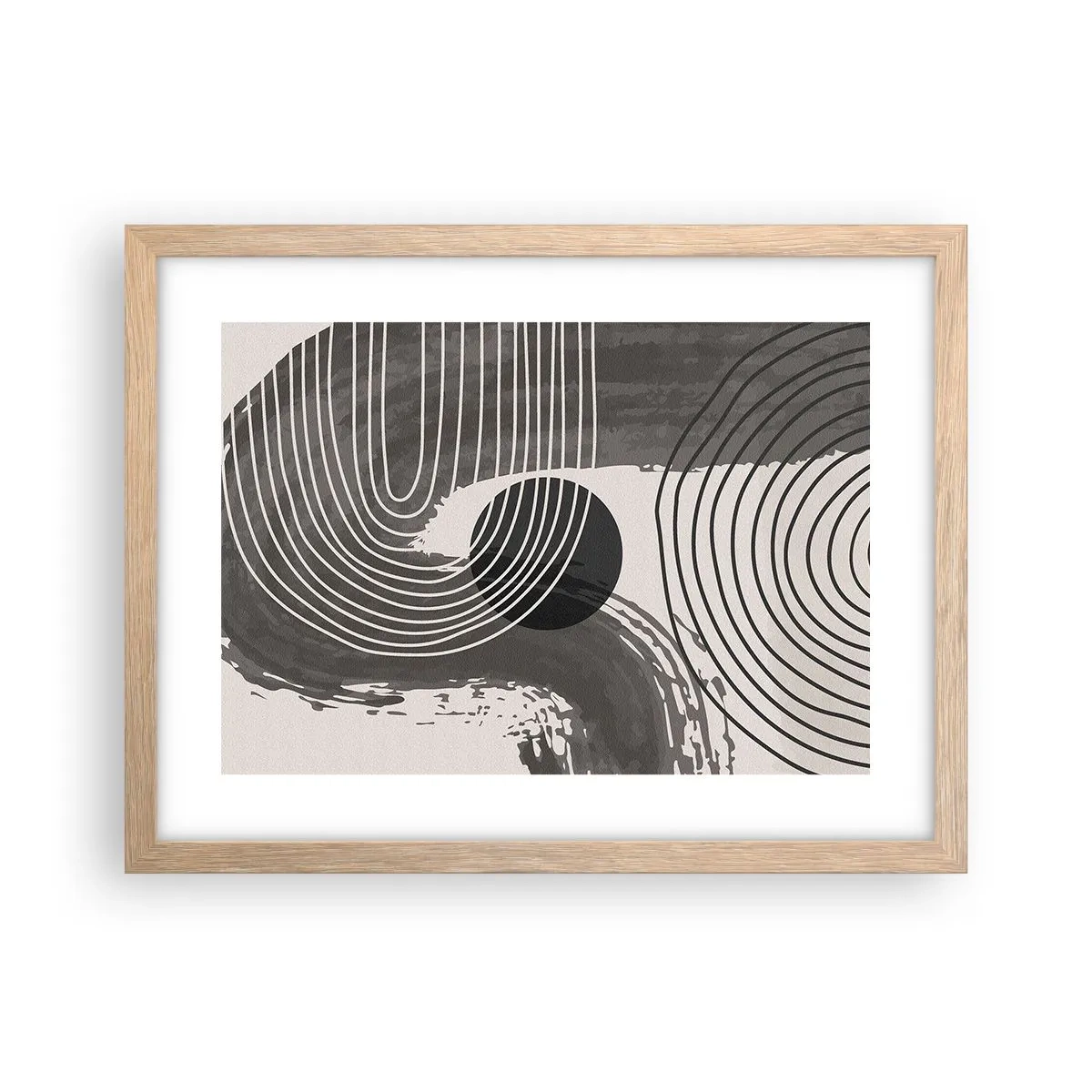 Plakat w ramie jasny dąb - Owal zwycięża - 40x30 cm