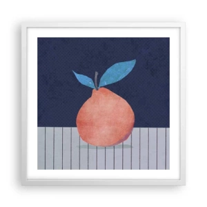 Plakat w białej ramie - Wypukłość i płaszczyzna - 50x50 cm