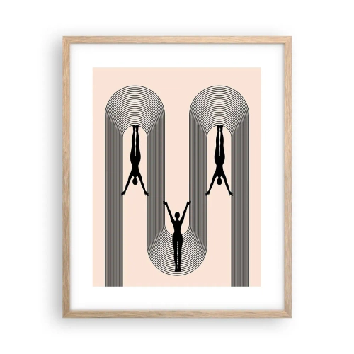 Plakat w ramie jasny dąb - Do góry nogami - 40x50 cm