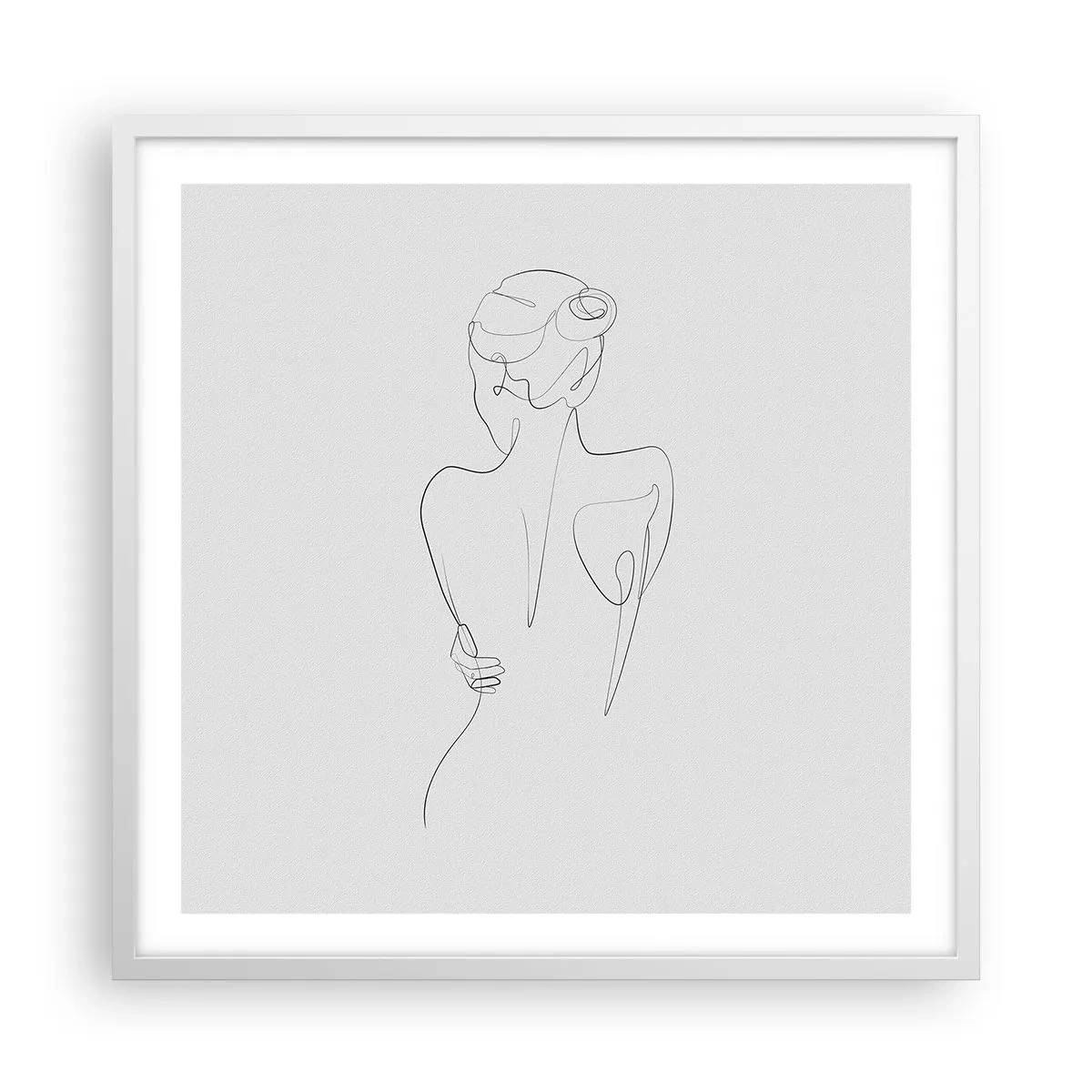 Plakat w białej ramie - Muzyka ciała - 60x60 cm